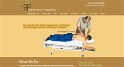 Desktop Screenshot of optimalrecoveryphysio.com