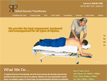 Tablet Screenshot of optimalrecoveryphysio.com